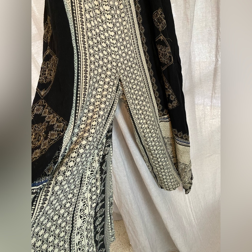 Free People Black and Cream Boho Jumpsuit - Picture 2 of 6